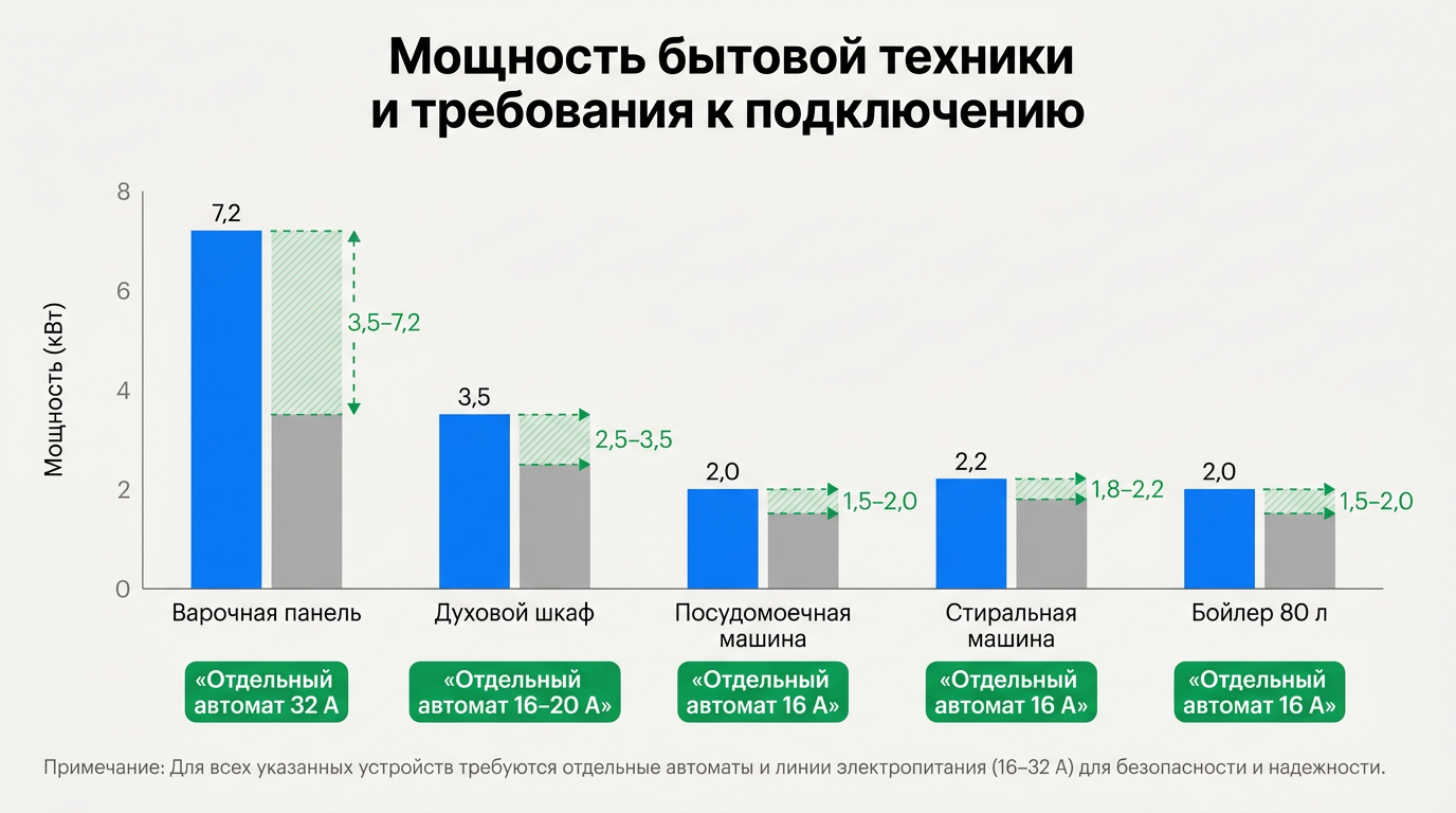 Мощность бытовой техники